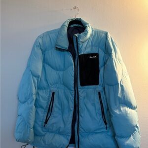 Blue Puffer Jacket by Bershka